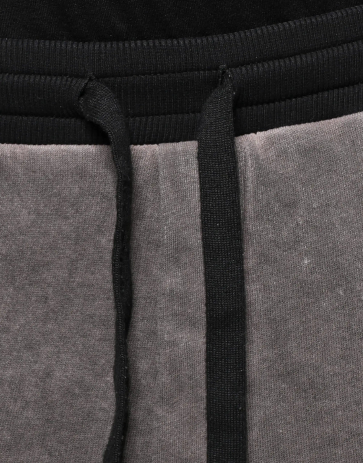 Cordon noir texturé côtelé sur taille ceinture gris chiné en coton dolce & gabbana pour pantalon de jogging