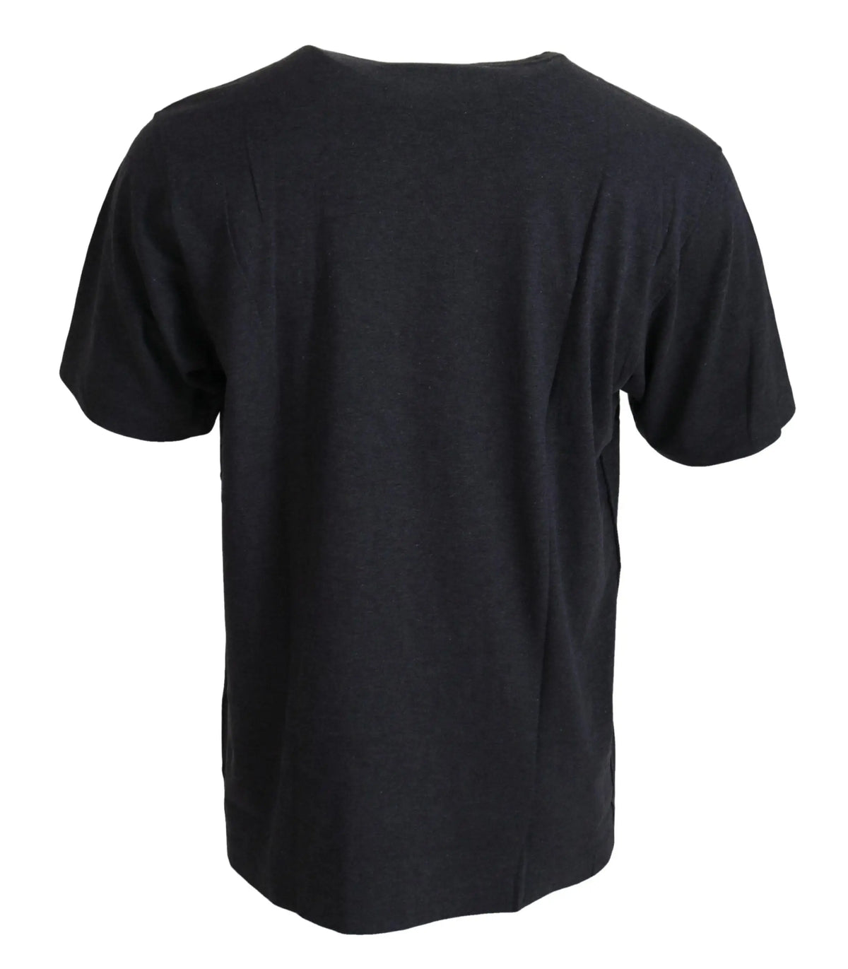T-shirt dolce & gabbana gris en coton à manches courtes avec col rond simple vu de face