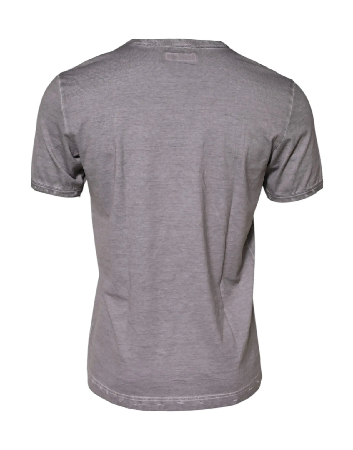 T-shirt dolce & gabbana gris chiné en coton avec col rond simple et manches courtes