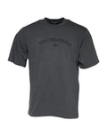 T-shirt dolce & gabbana gris en coton avec logo graphique subtil en arc et manches courtes