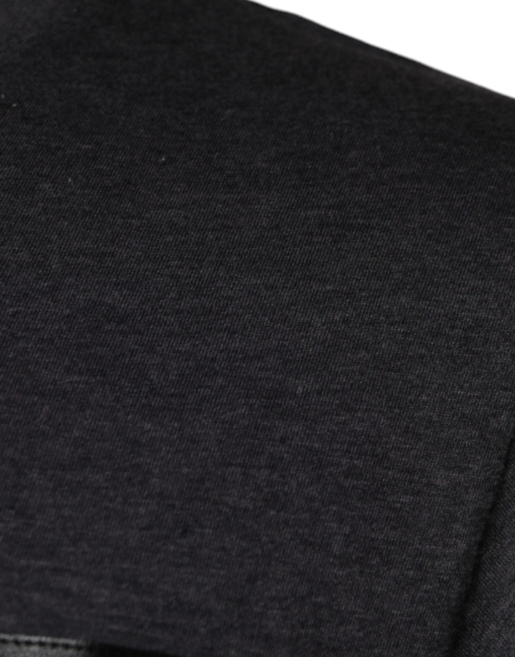 T-shirt dolce & gabbana en coton noir chiné avec logo gris et texture douce et tissée