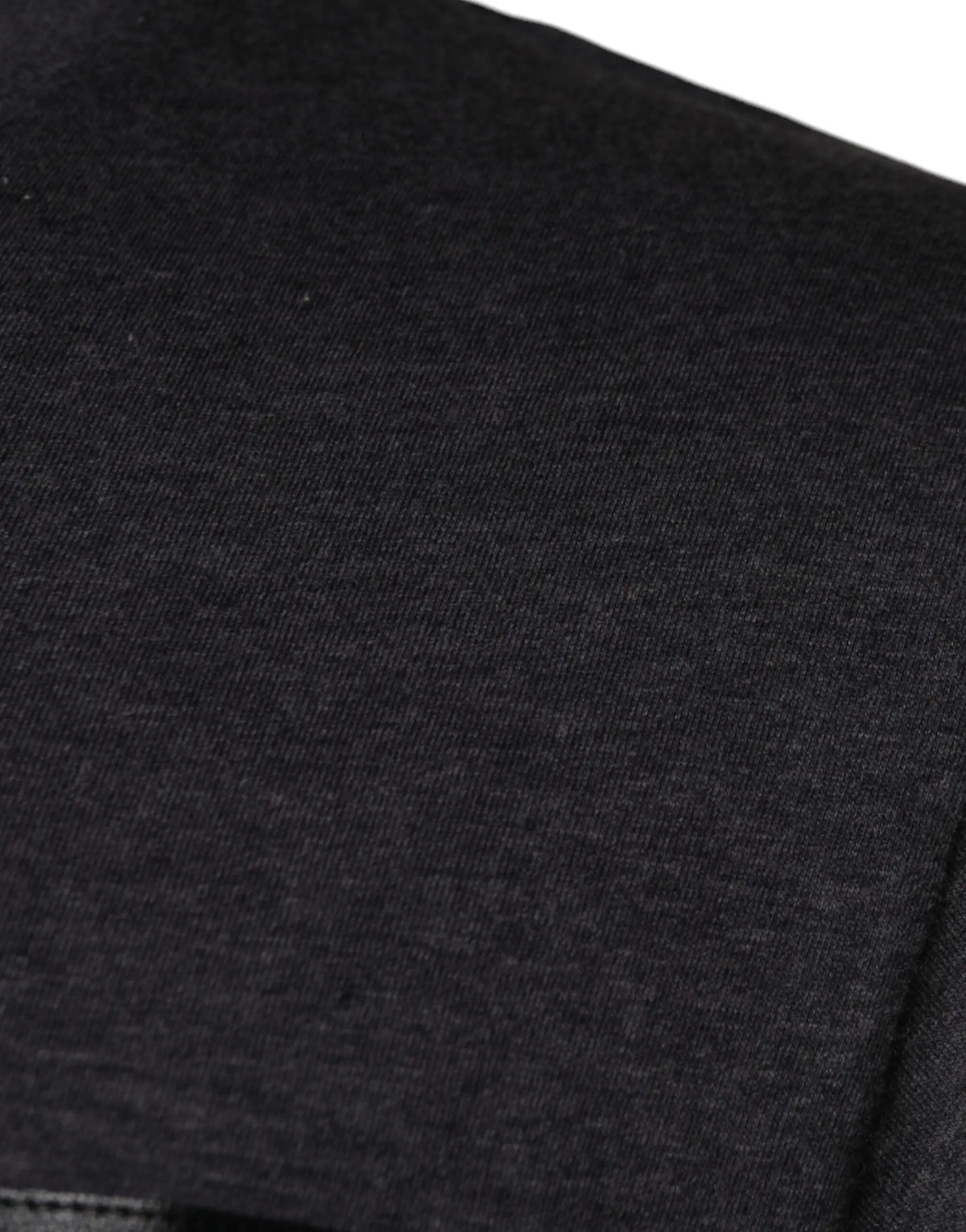 T-shirt dolce & gabbana en coton noir chiné avec logo gris et texture douce et tissée