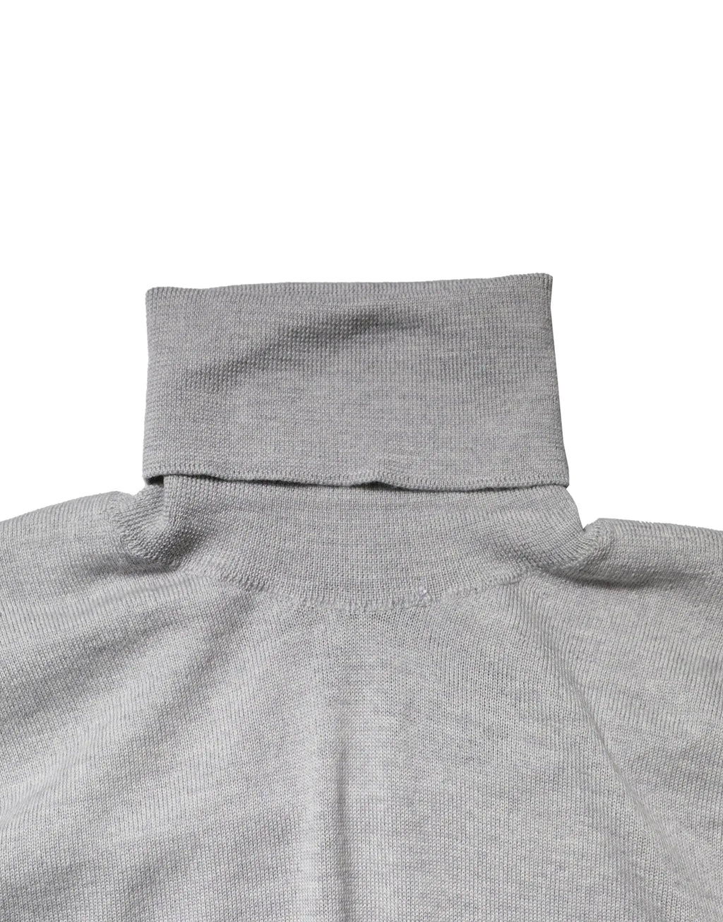 Dolce & gabbana pull col roulé gris en maille côtelée douce pour femme à manches longues