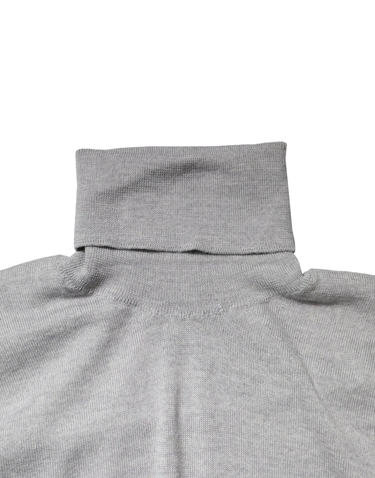 Dolce & gabbana pull col roulé gris en maille côtelée douce pour femme à manches longues