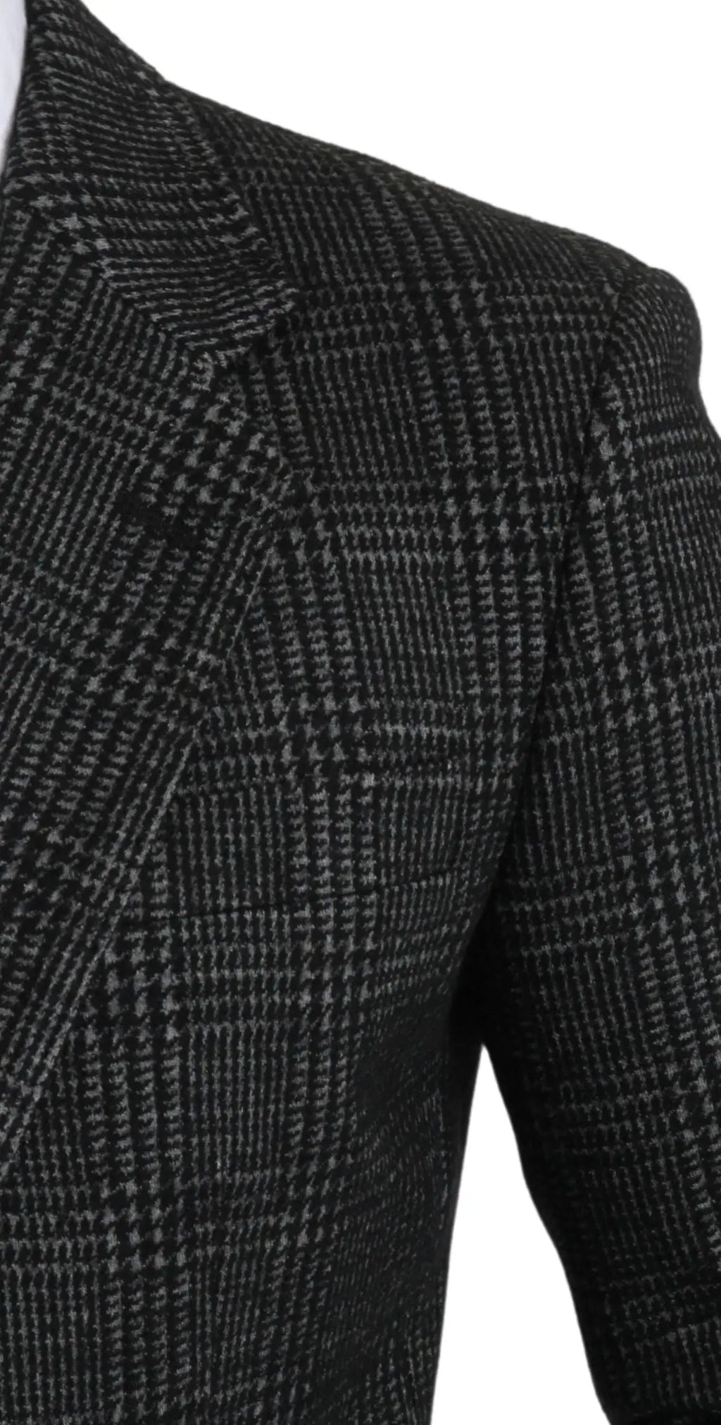 Dolce & Gabbana blazer gris à carreaux en laine avec coupe slim classique et ajustée