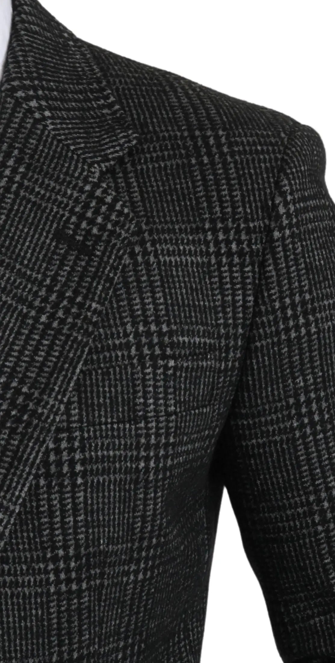 Dolce & Gabbana blazer gris à carreaux en laine avec coupe slim classique et ajustée