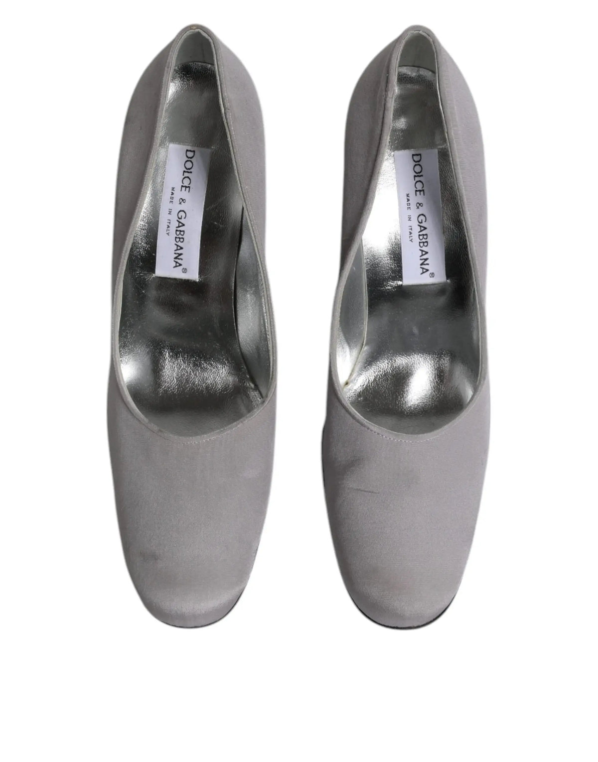 Dolce & gabbana escarpins gris en cuir daim à talons hauts élégants