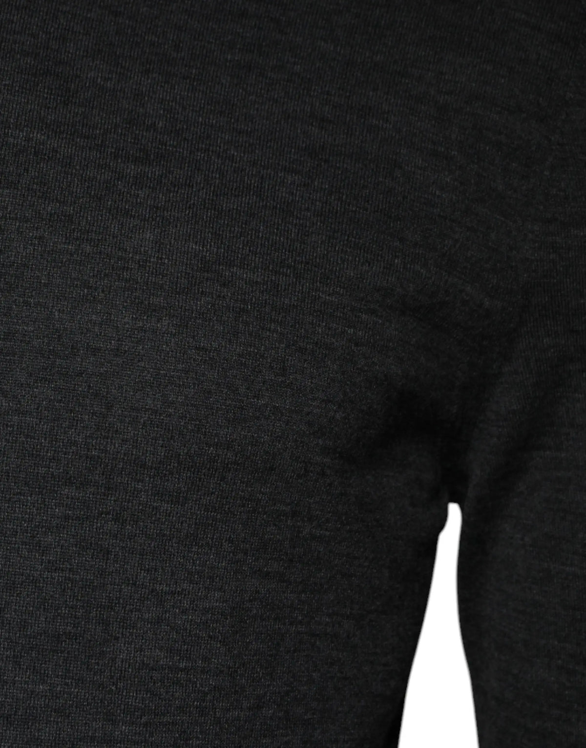 Pull col roulé en laine gris dolce & gabbana en maille noire chinée avec surface douce et texturée
