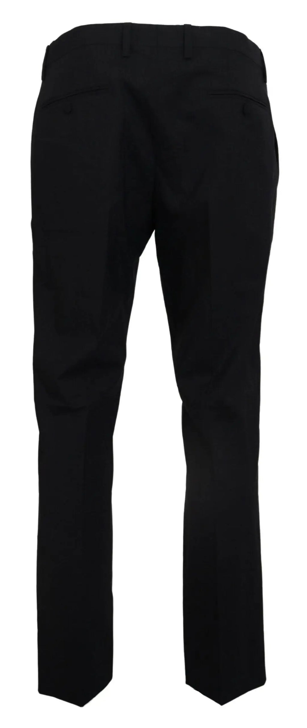 Pantalon slim gris en laine extensible dolce gabbana avec coupe droite élégante et coutures discrètes