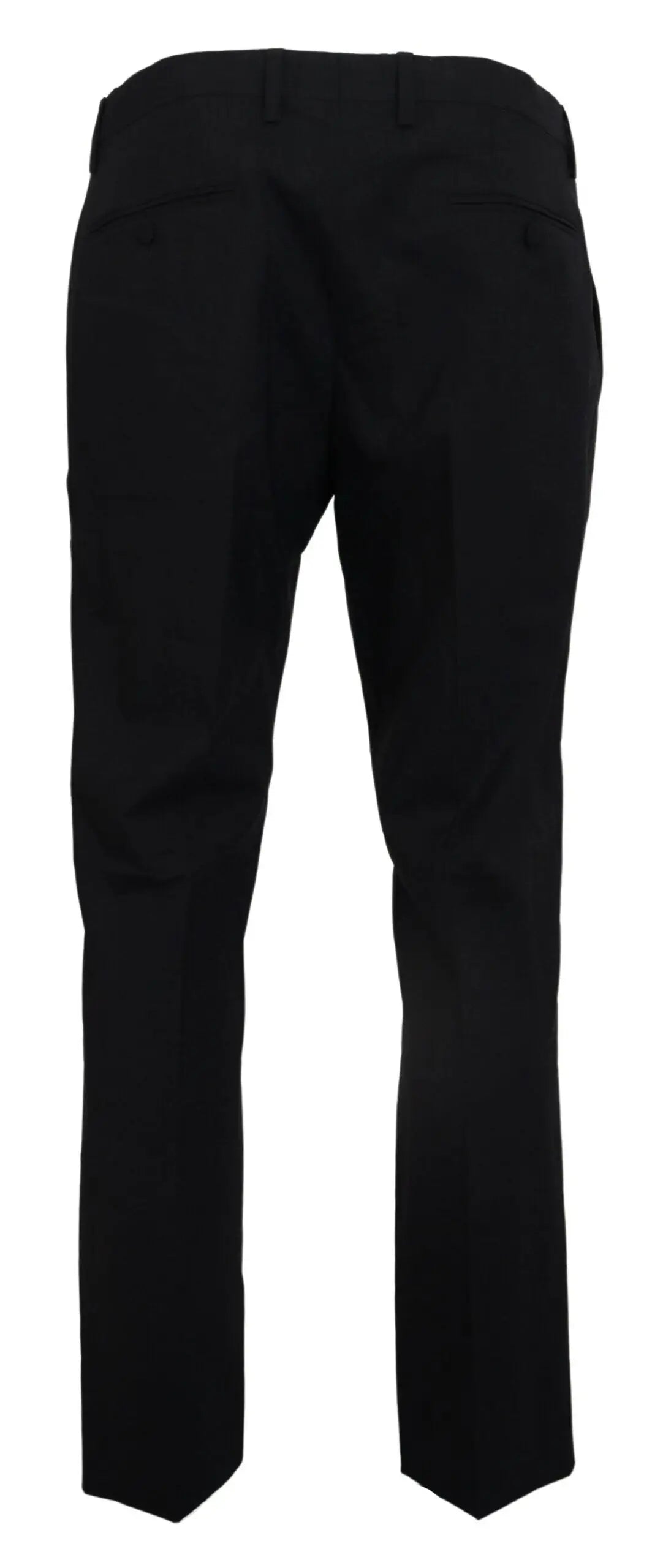 Pantalon slim gris en laine extensible dolce gabbana avec coupe droite élégante et coutures discrètes