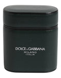 Étui à écouteurs dolce & gabbana en cuir noir avec logo milano italia pour airpods vert en cuir de veau