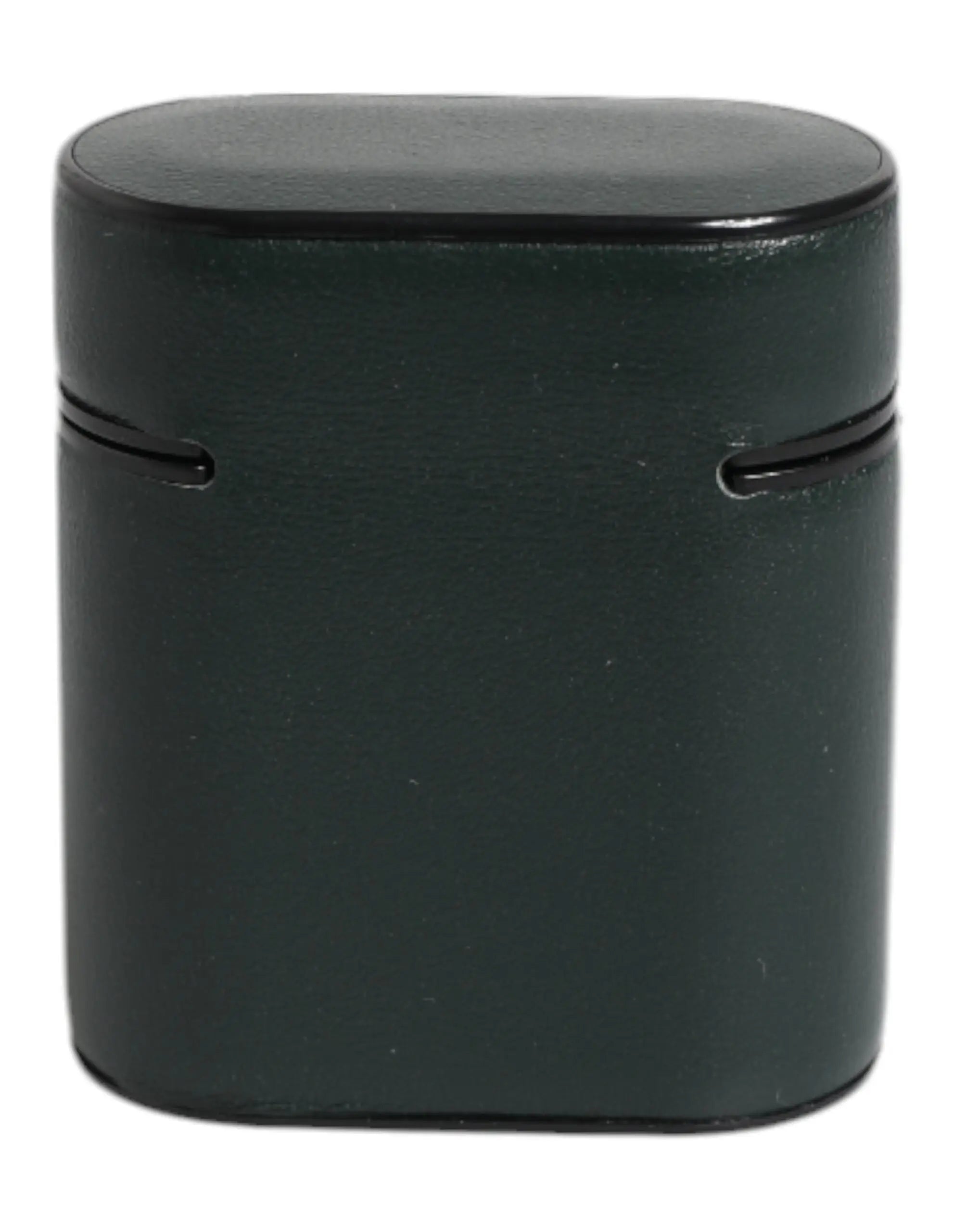 Étui vert foncé en cuir de veau dolce & gabbana avec logo pour airpods sans fil