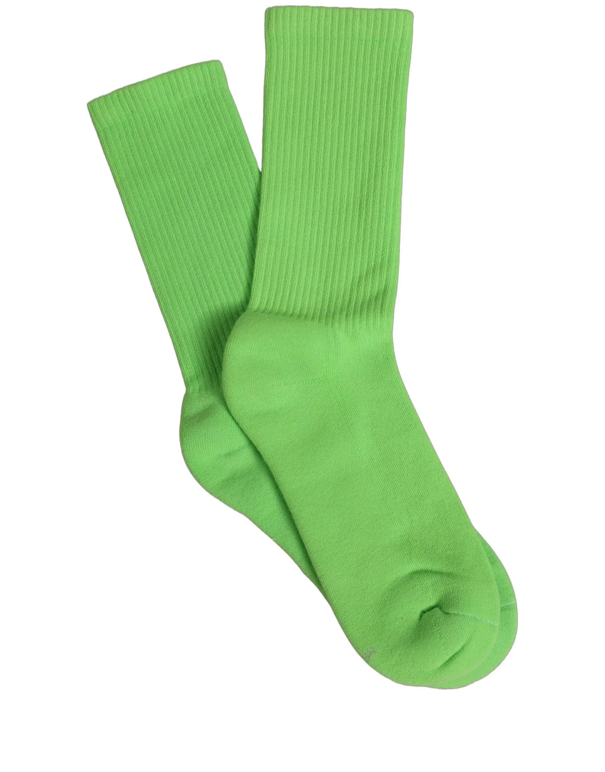 Chaussettes femmes dolce gabbana vert lime en coton côtelé mi-mollet idèales comme accessoire