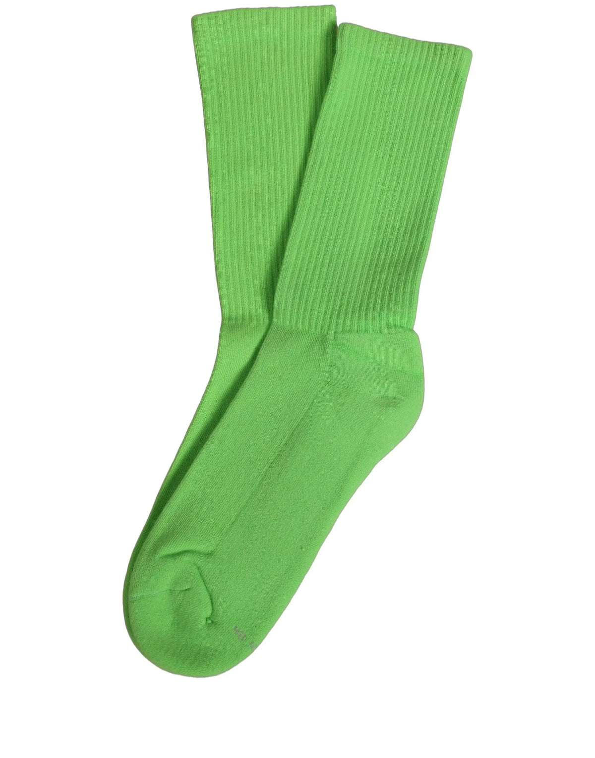 Chaussettes dolce & gabbana vert lime en coton côtelé mi-mollet pour femme