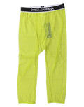Boxer homme dolce & gabbana vert lime avec taille élastique noire et logo blanc en nylon