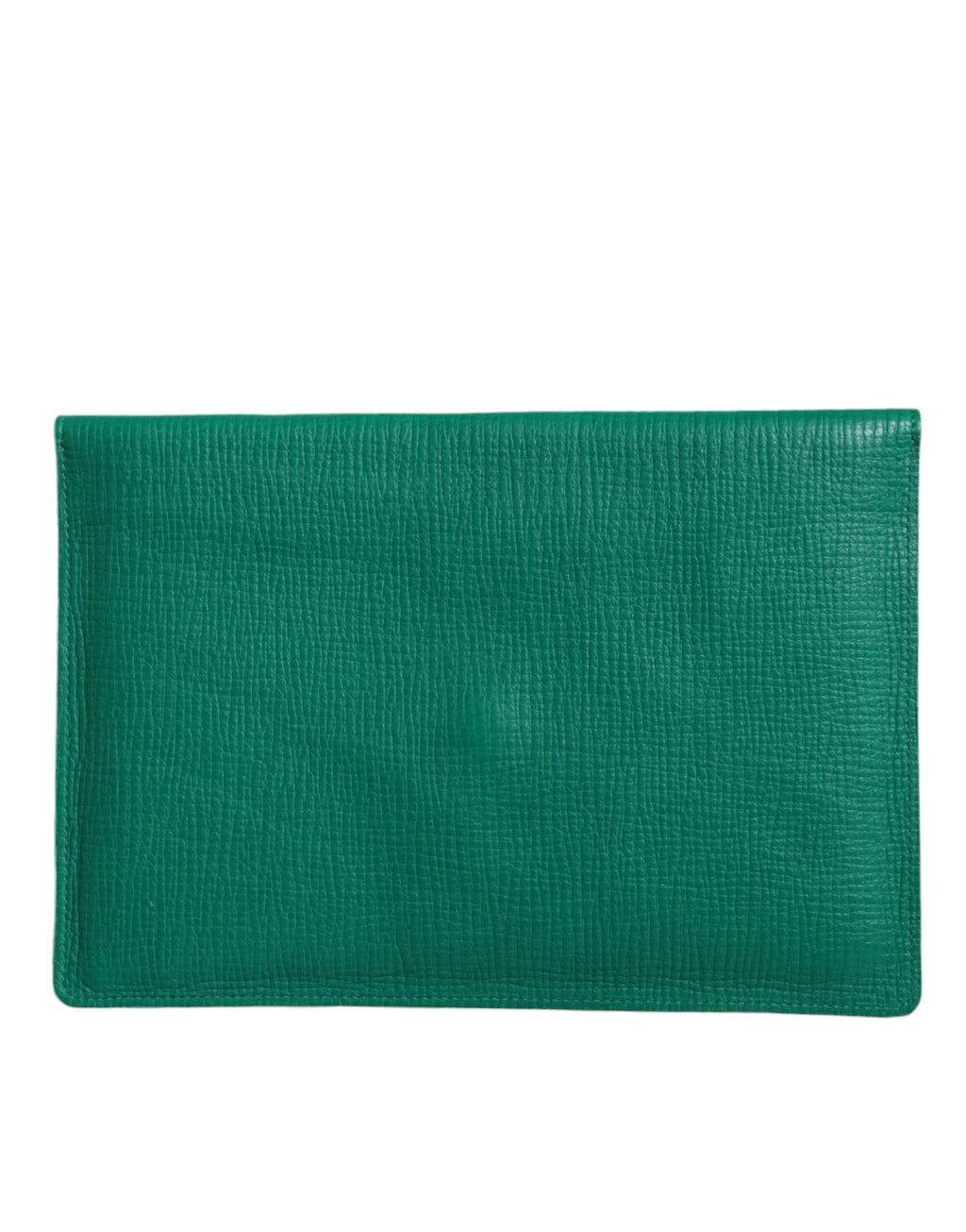 Dolce & gabbana mini pochette en cuir vert émeraude texturé idéale pour tablette ou soirée élégante