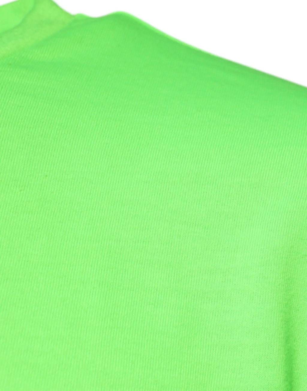 T-shirt dolce & gabbana vert logo en polyester avec haut à col roulé côtelé vert néon brillant