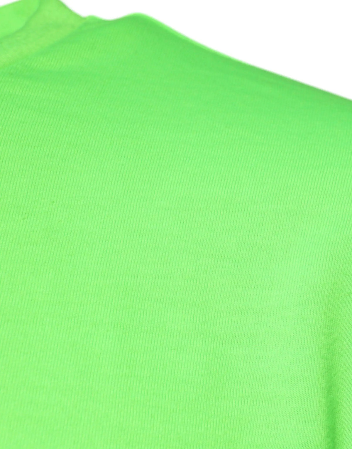 T-shirt dolce & gabbana vert logo en polyester avec haut à col roulé côtelé vert néon brillant