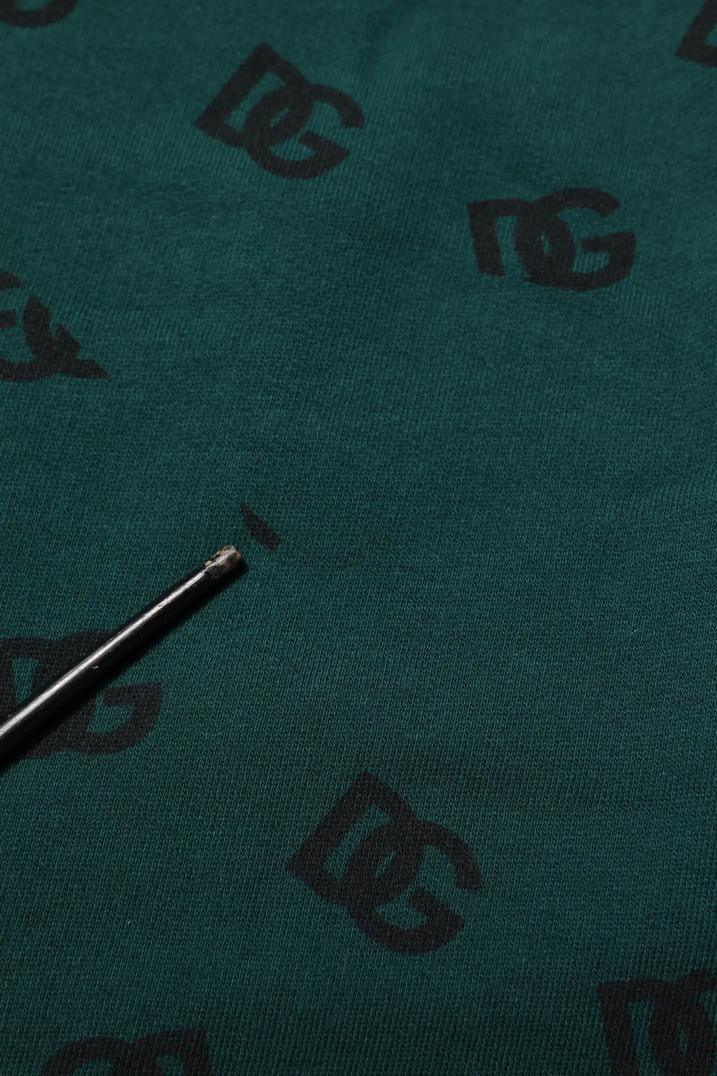 Pantalon de survêtement pour homme dolce & gabbana vert avec imprimé logo dc noir en tissu foncé