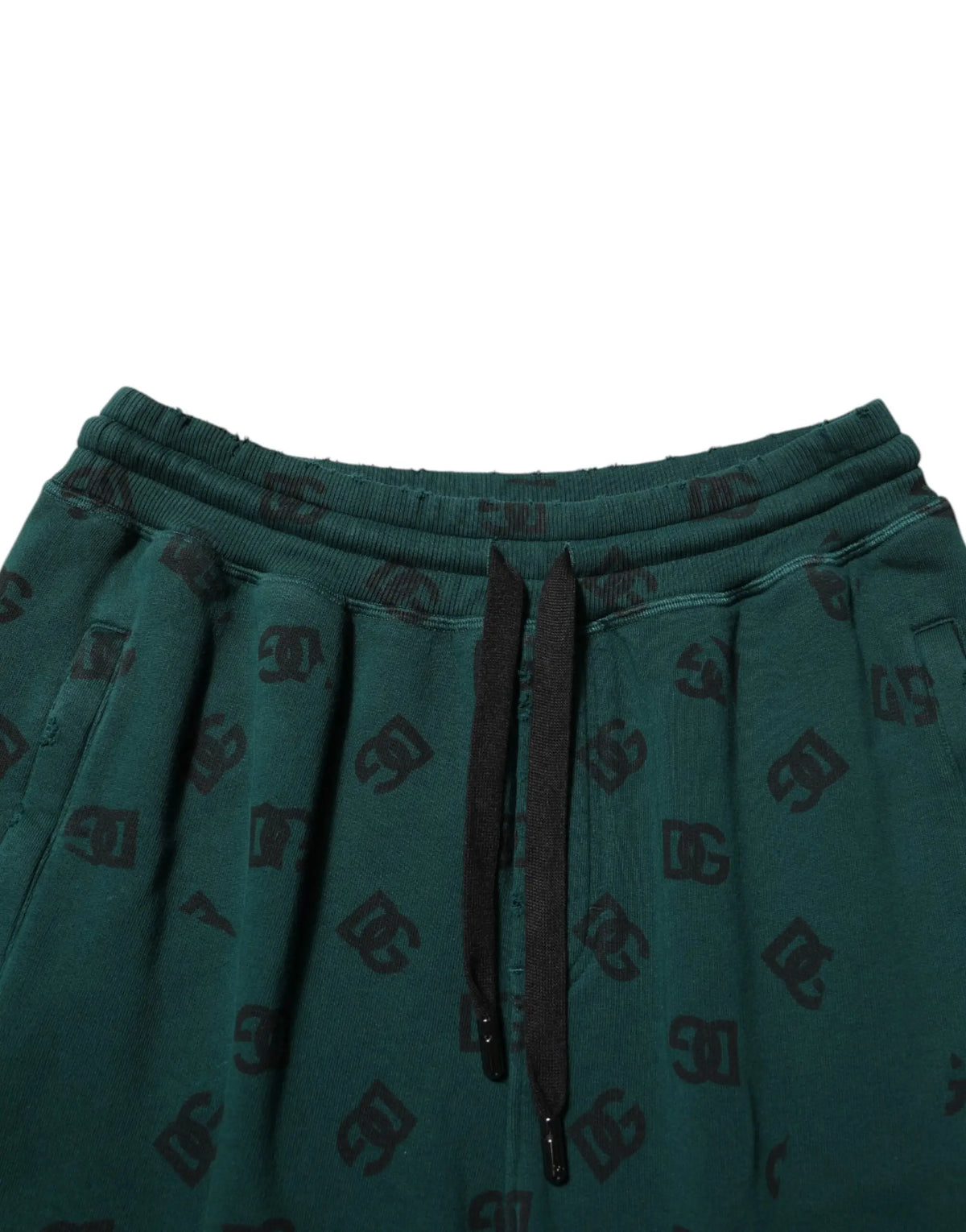 Pantalon de jogging dolce & gabbana vert avec logo dc foncé et cordons de serrage noirs homme