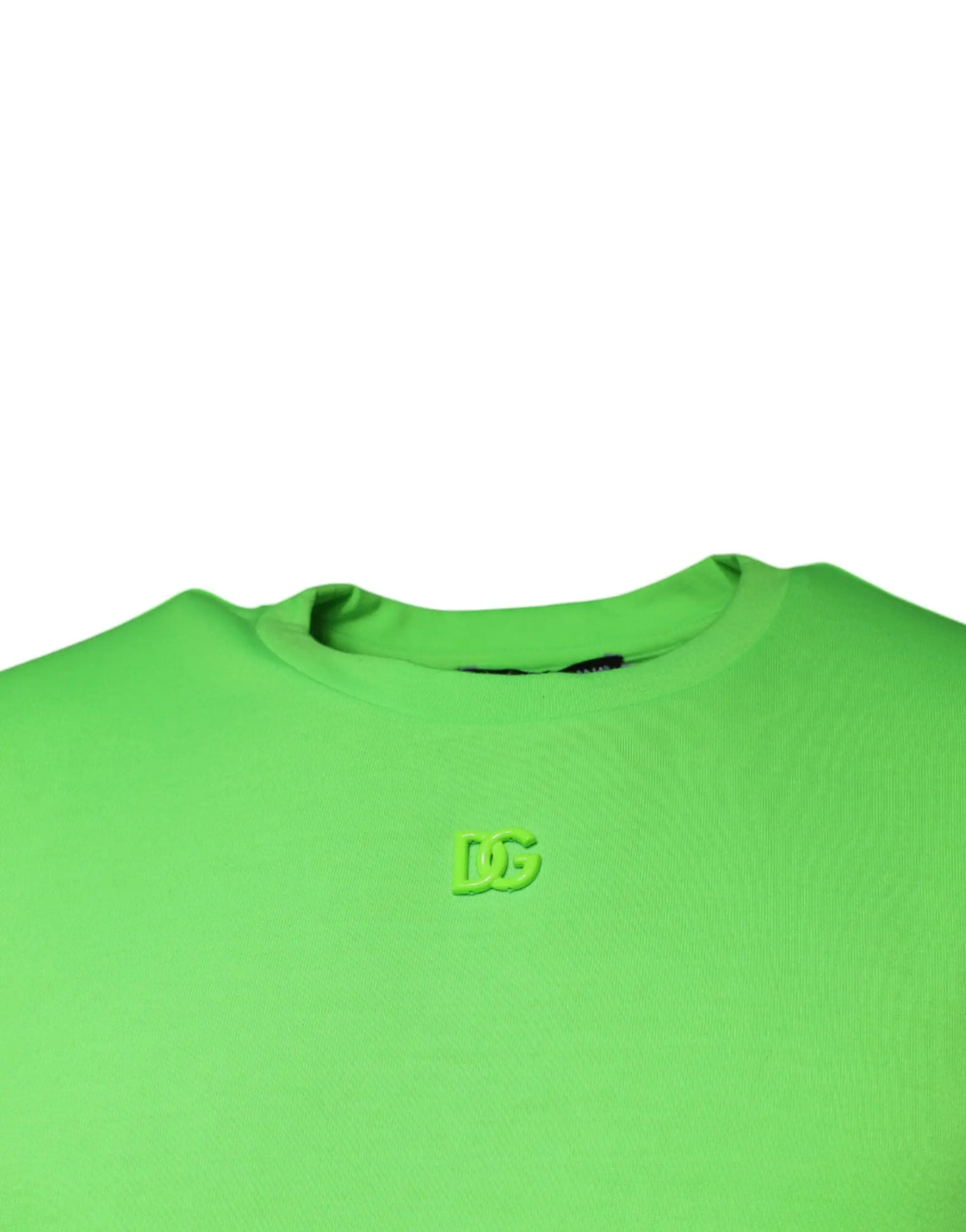 Sweatshirt dc bright neon vert avec logo sur coton douillet idéal pour un look décontracté tendance