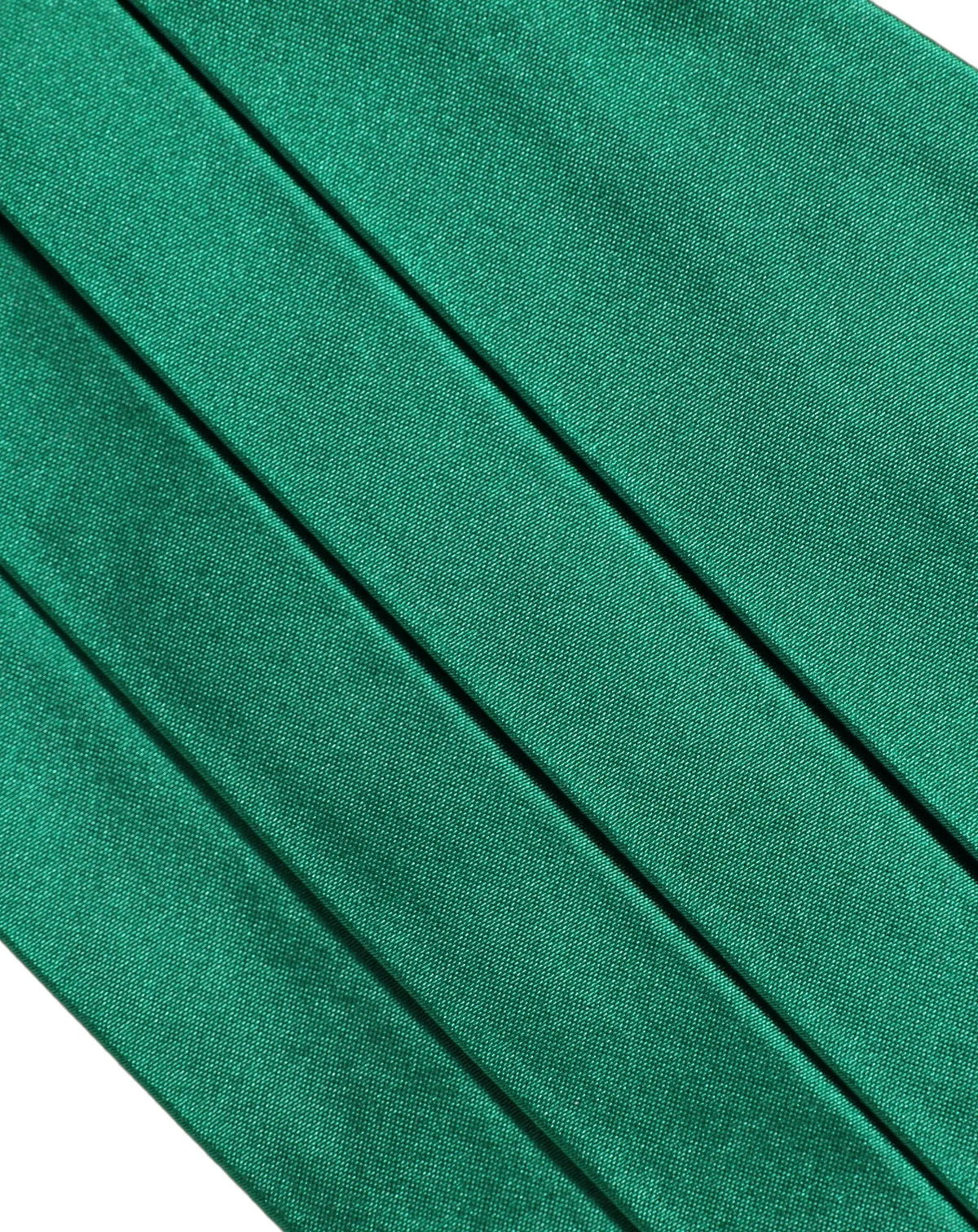 Dolce & gabbana green men 100% silk belt waist cummerbund en soie avec finition satinée et plis diagonaux subtils