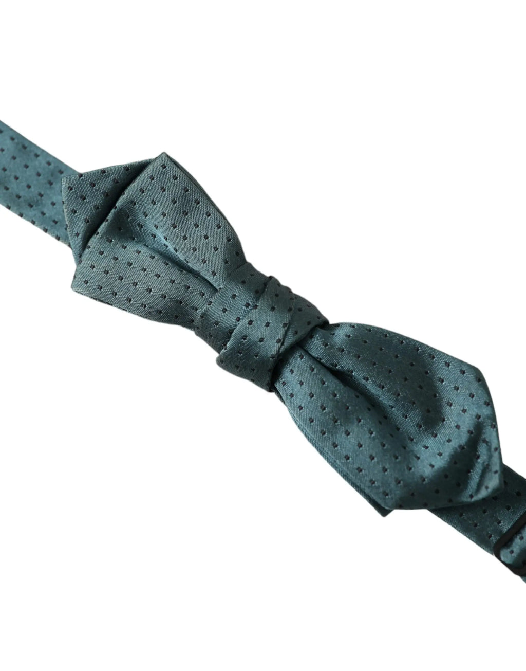 Un nœud papillon homme dolce & gabbana en soie verte foncée à pois subtils, ajustable et élégant