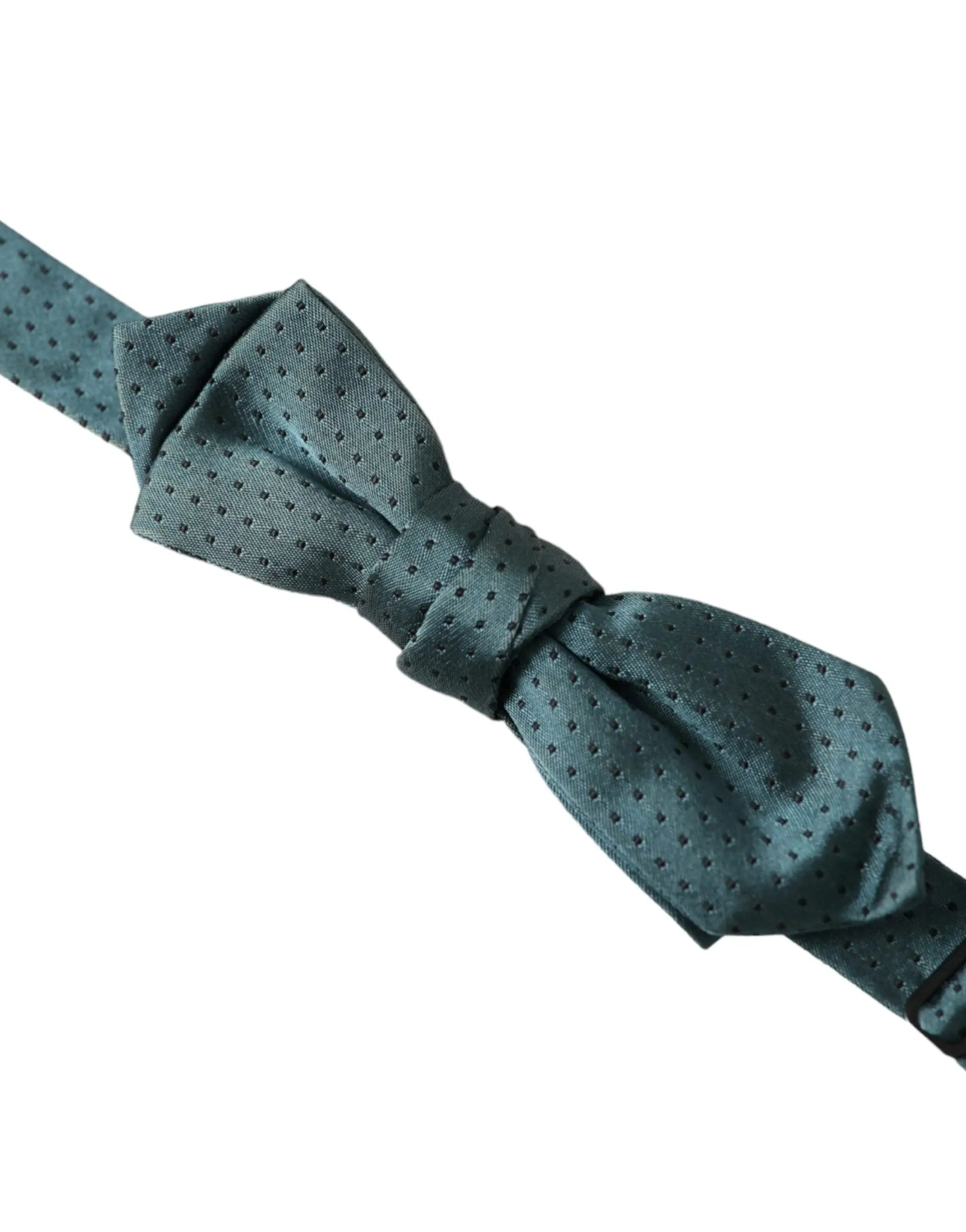 Un nœud papillon homme dolce & gabbana en soie verte foncée à pois subtils, ajustable et élégant