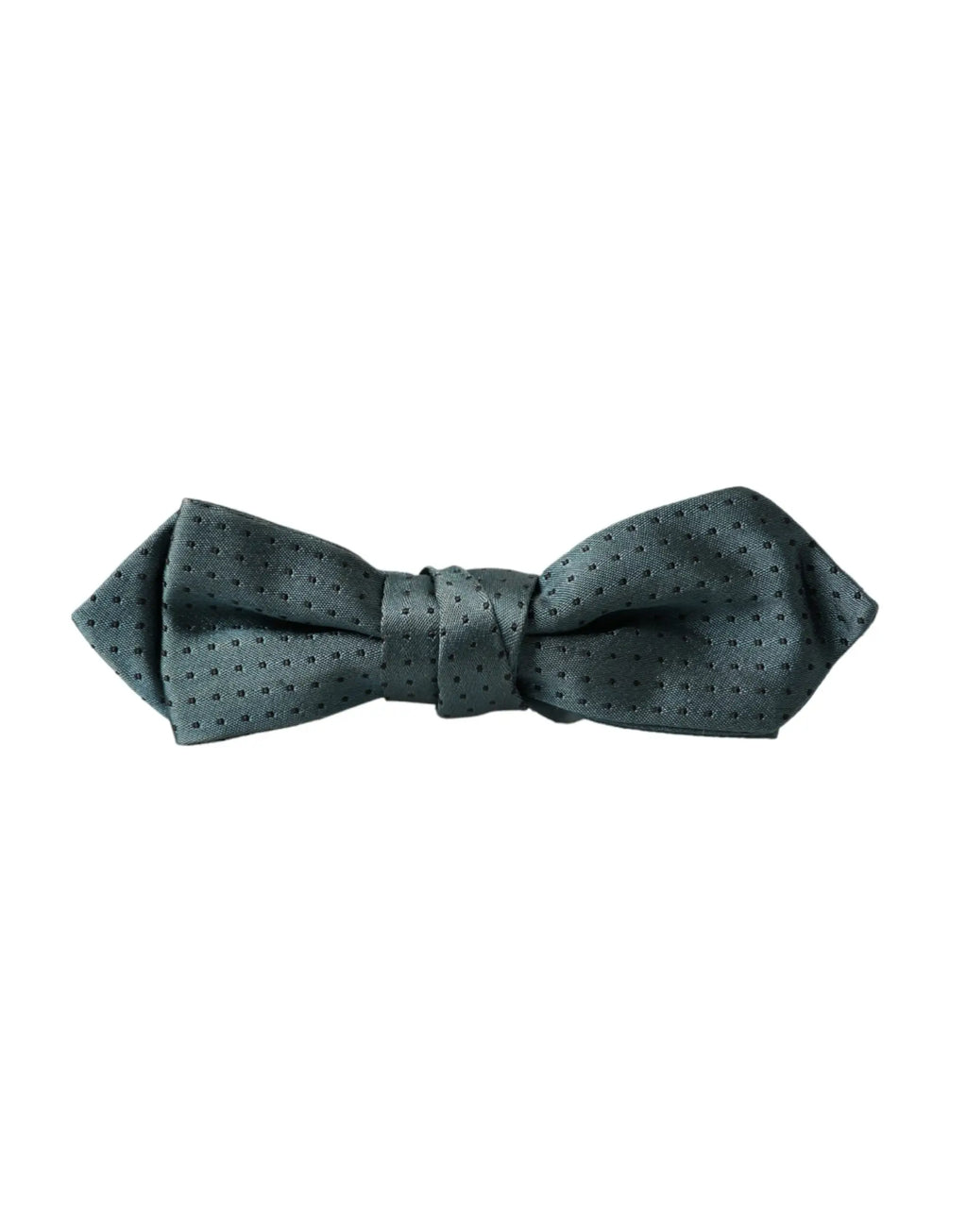 Un nœud papillon dolce & gabbana vert en soie avec un motif fantaisie ajustable pour homme en satin gris foncé à motifs subtils