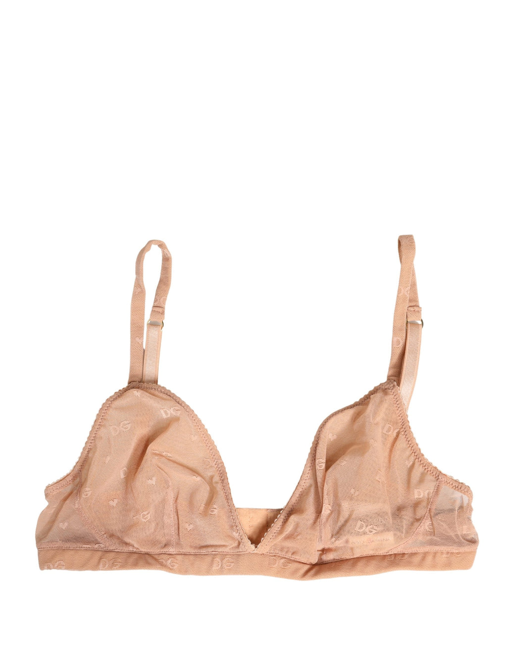Soutien-gorge en nylon beige stretch Dolce & Gabbana avec bonnets souples, élégant et confortable pour la lingerie.