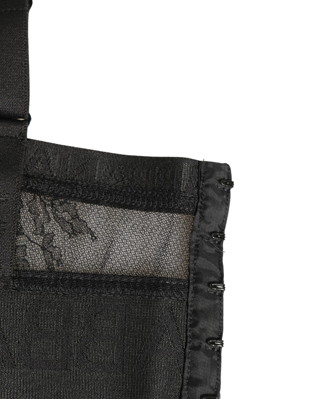 Soutien-gorge noir Dolce & Gabbana Logo Monogram en coton doux, avec bonnets soft cup et détails en laiton.