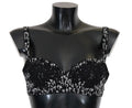 Soutien-gorge en soie noire et dentelle blanche de Dolce & Gabbana, sous-vêtements élégants et extensibles pour femmes.