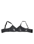 Soutien-gorge balconnet en soie gris foncé de Dolce & Gabbana, sous-vêtements élégants et extensibles pour femme
