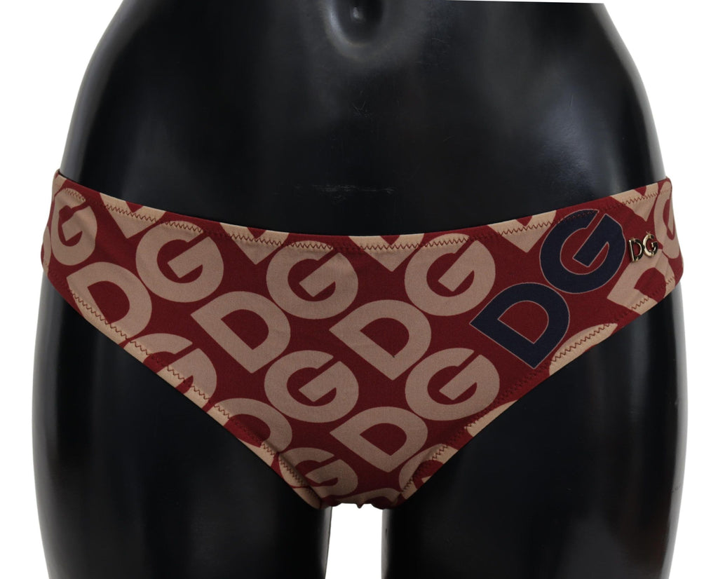 Maillot de bain bikini Dolce & Gabbana à logo multicolore et motif graphique, idéal pour la plage.