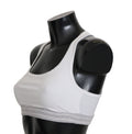 Soutien-gorge blanc en coton stretch de Dolce & Gabbana, lingerie sportive élégante et confortable.