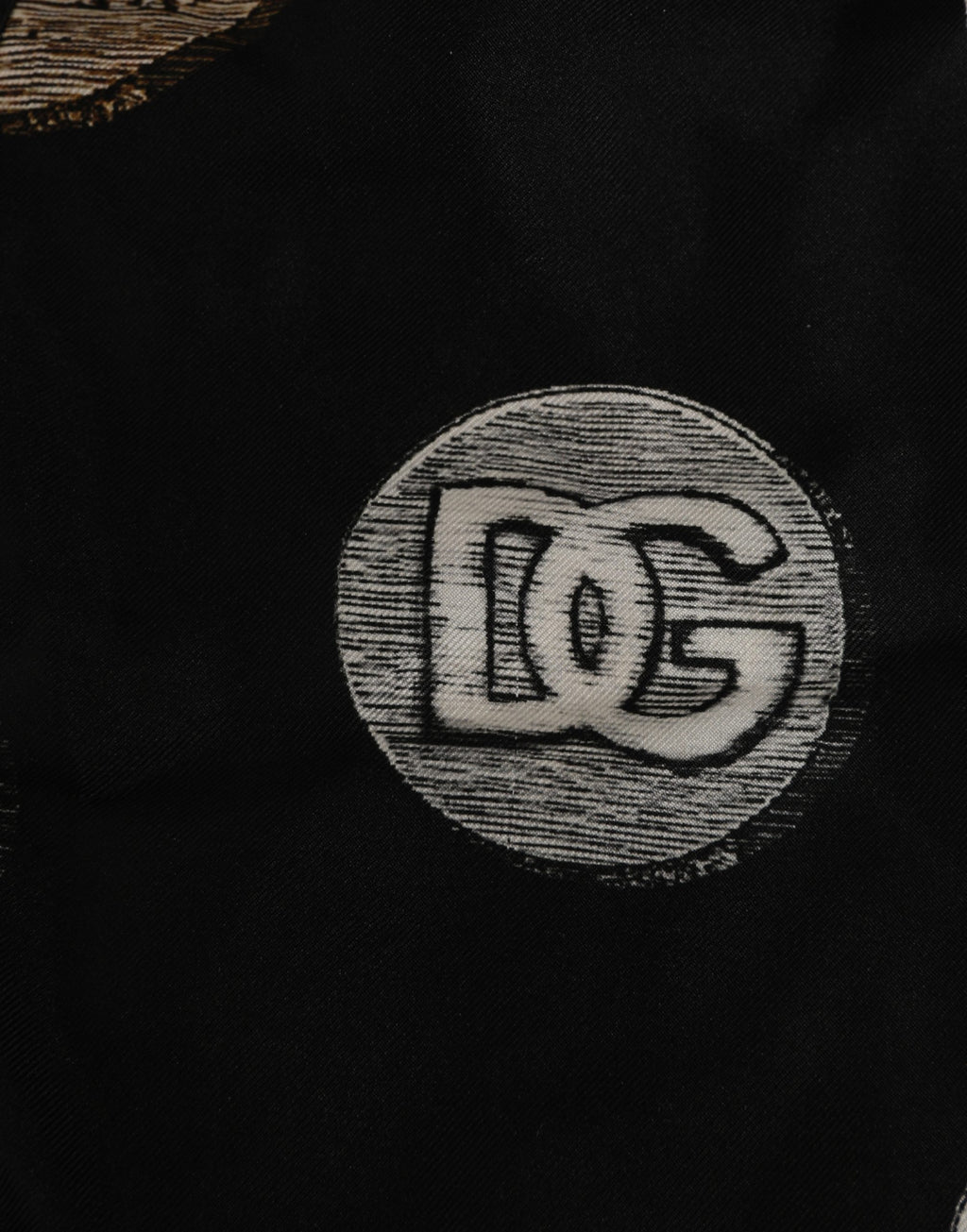 Boxers Dolce & Gabbana en coton noir avec motif de pièces de monnaie anciennes, sous-vêtements masculins élégants et confortables.