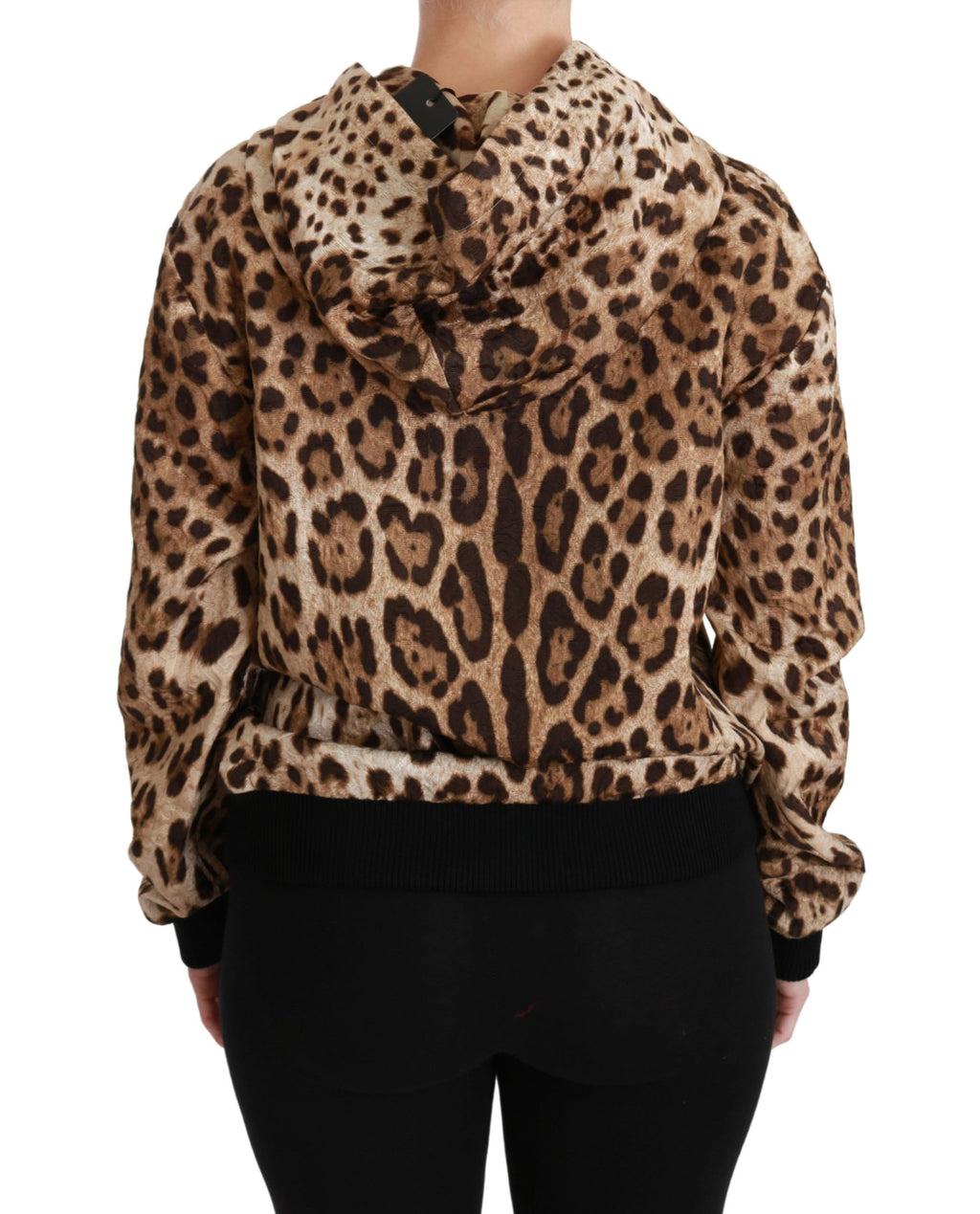 Dolce & Gabbana Brown Hooded Studded Ayers Leopard Sweater Dolce & Gabbana