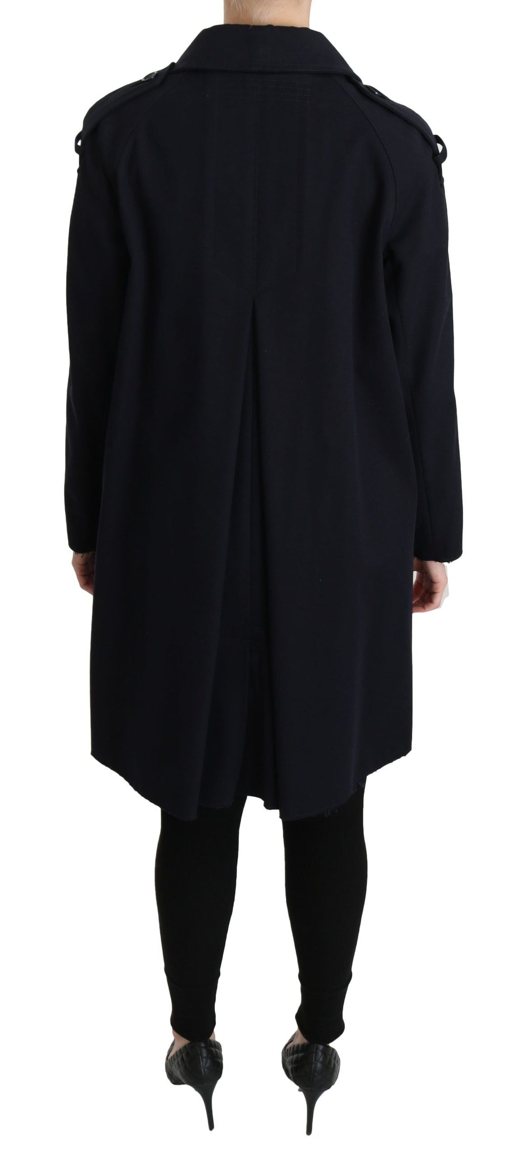 Manteau trench bleu en coton pour femme de Dolce & Gabbana, veste élégante avec coupe classique et détails sophistiqués
