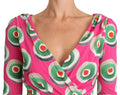 Robe Dolce & Gabbana en soie rose, coupe ajustée, style cupcake, robe élégante pour femmes.
