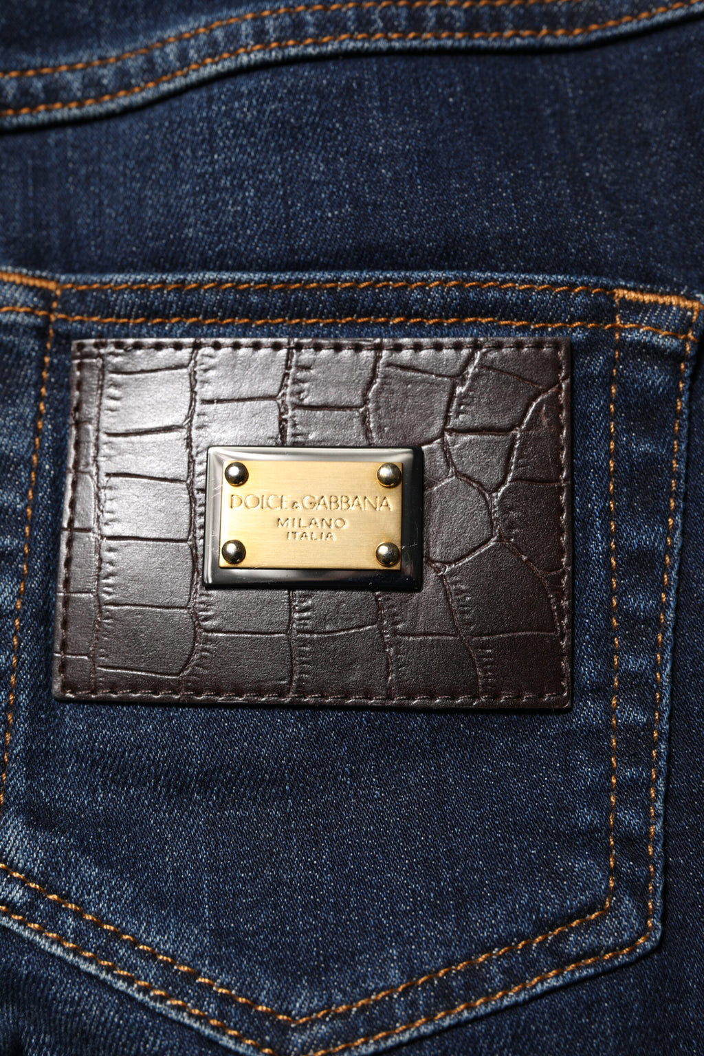 Jeans skinny en denim bleu à taille haute Dolce & Gabbana GRACE, mode élégante et tendance pour femme.