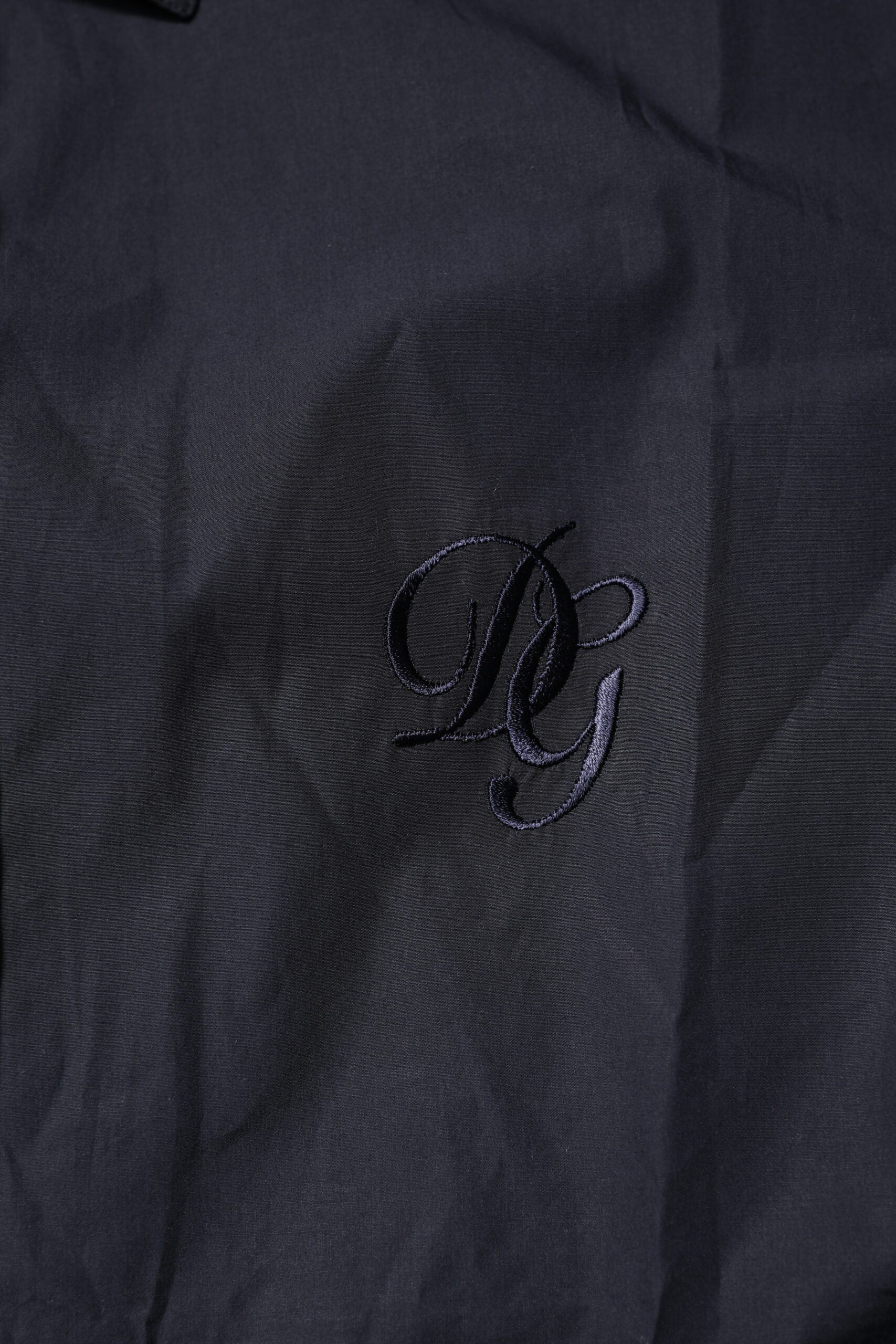 Chemise formelle en coton bleu foncé Dolce & Gabbana Martini, style élégant pour occasions spéciales.