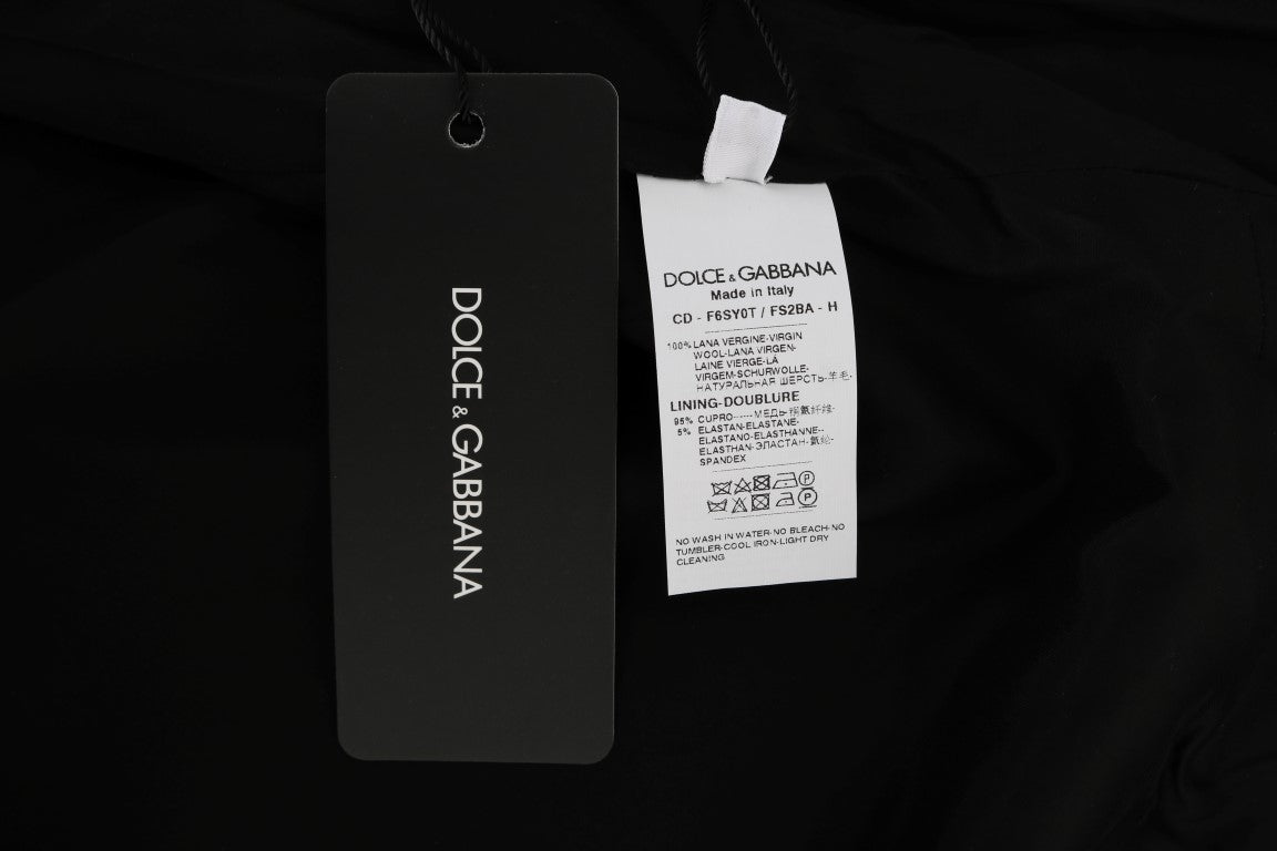 Robe fourreau en laine gris à pois Dolce & Gabbana, vêtement élégant avec motif à pois et coupe ajustée.