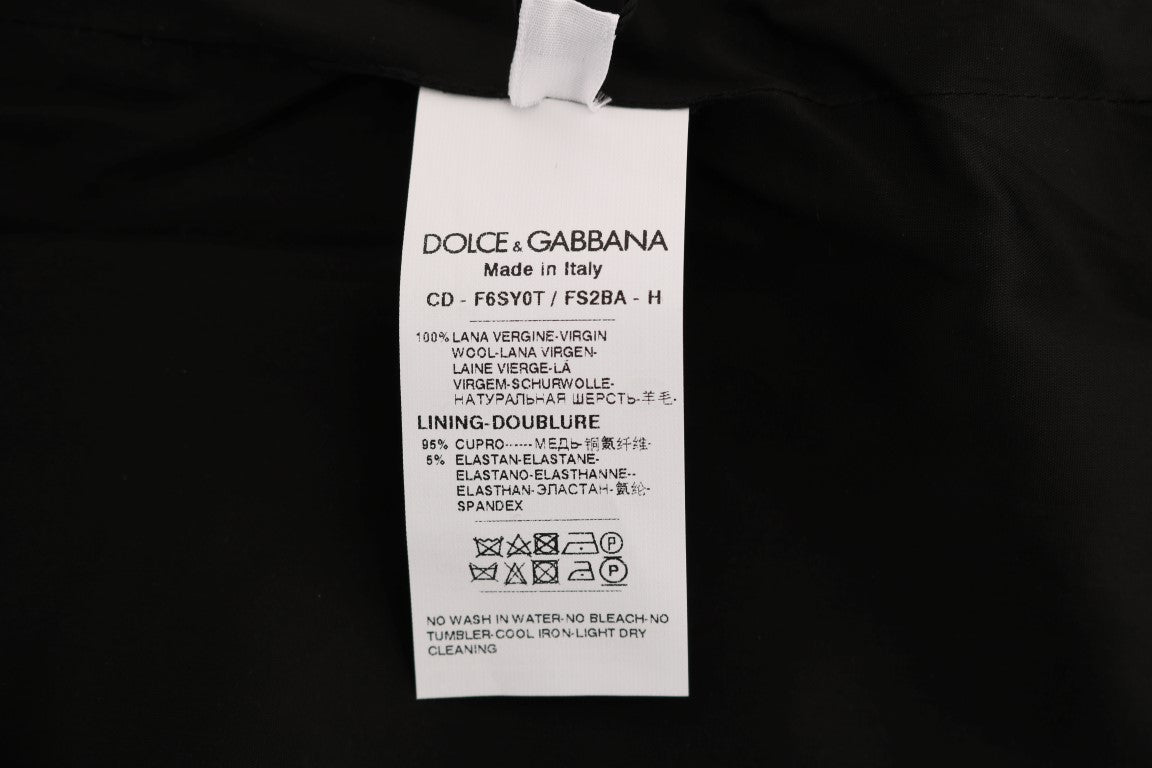 Robe droite en laine gris à pois Dolce & Gabbana, style élégant avec motifs à pois sur toute la robe.
