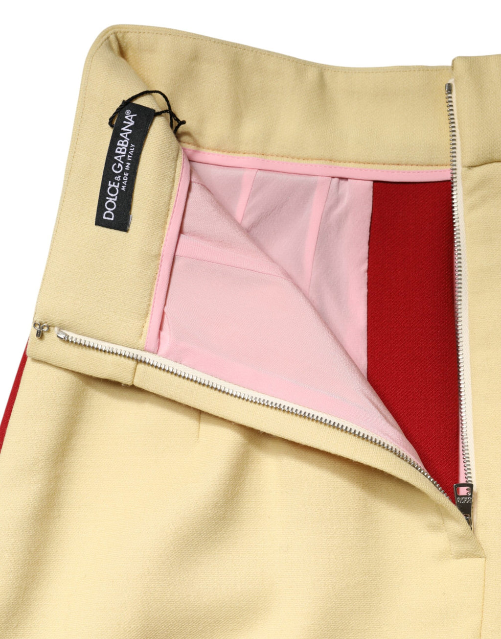 Jupe courte en laine multicolore Dolce & Gabbana à taille haute, style décontracté et tendance.