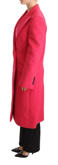 Manteau trench rose à double boutonnage Dolce & Gabbana, veste élégante en tissu léger, style classique et sophistiqué.