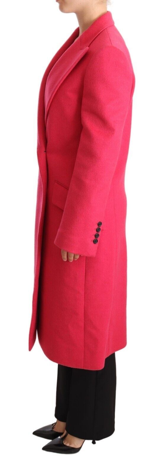 Manteau trench rose à double boutonnage Dolce & Gabbana, veste élégante en tissu léger, style classique et sophistiqué.