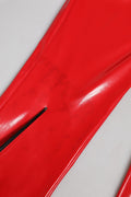 Pantalon skinny rouge brillant à taille haute de Dolce & Gabbana, mode élégante et ajustée pour femmes.