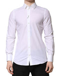 Chemise blanche à manches longues Dolce & Gabbana MARTINI, robe formelle élégante et sophistiquée.