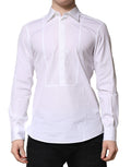 Chemise blanche en coton popeline formelle pour homme de Dolce & Gabbana, élégante et classique.