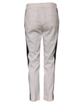 Pantalon en laine blanche Dolce & Gabbana, taille mi-haute, coupe tapered, pantalons élégants pour femme.